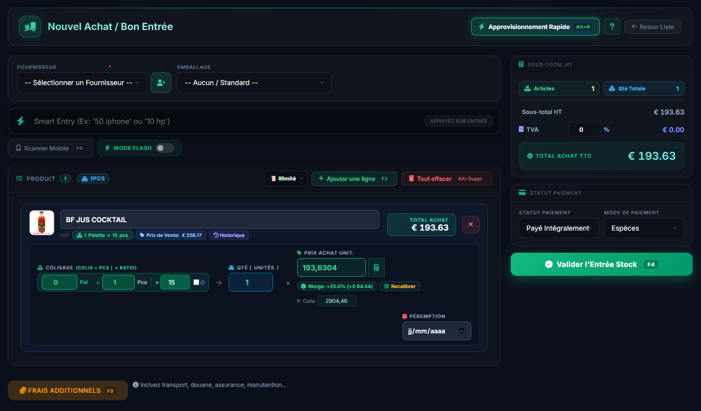 NeoStock Nouvel Achat